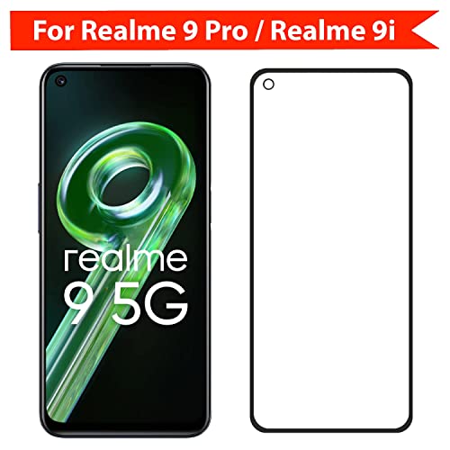 Image of Tempered Glass Compatible For Realme 9 5G / Realme 9 Pro /Realme 9I|Edge To Edge Coverage Screen Protector Guard|Full Screen Protector Cellphone (6.6 Inch,Pack Of 1)