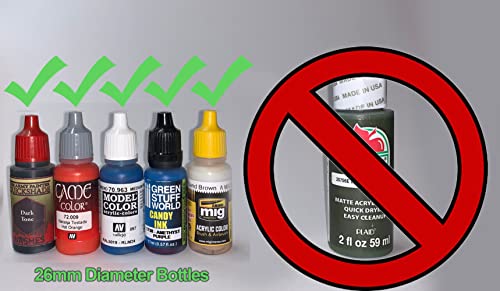 GameCraft Miniatures Vertical Paint Rack - 26mm, for Vallejo and Army Painter Style Dropper Bottles - NOT for 2oz Craft Paints