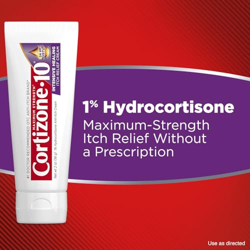 Image of Cortizone-10 Maximum Strength Intensive Healing Itch Relief Cream, 1% Hydrocortisone, Fast-Acting, Anti-Itch Cream for Bug Bites, Rash, Eczema, Psoriasis, Poison Ivy, Oak, Sumac & More, 2 oz, 4 Pack
