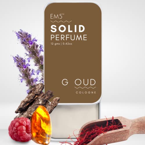 Image of EM5 Solid Perfume | Alcohol Free & Non-Greasy Cologne | Strong & Long Lasting Fragrance | 12g (G Oud (Floral, Oud, Fruity, Spicy))