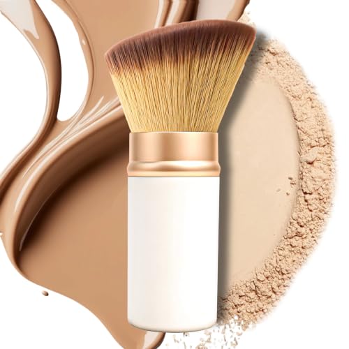 Makeup Brush Retractable Kabuki Brush for Liquid, Powder, Cream, Foundation, Powder Blush, Bronzer...