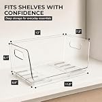 ClearSpace Stackable Storage Bins, Front Pantry Organizer, Small, 8 Pack - Image 2