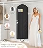 KEETDY 72" Wedding Dress Garment Bag for Travel with 4" Gusseted Long Hanging Dress Bags for Gowns for Women Garment Cover Clothes Storage for Closet, Black #3