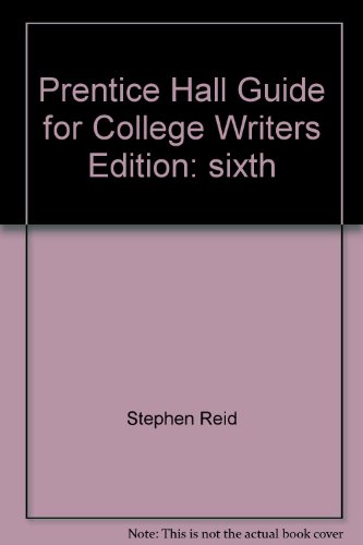 The Prentice Hall Guide for College Writers 0130992992 Book Cover