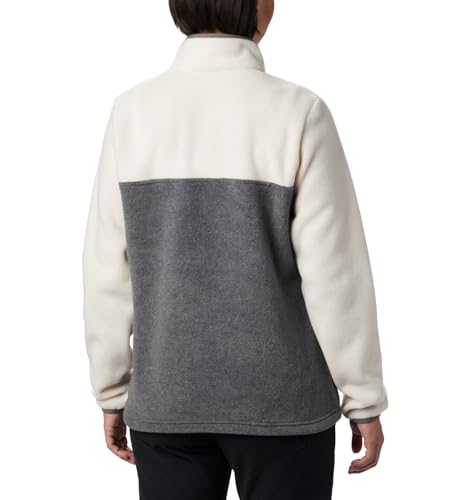 Image of Columbia Womens Benton Springs Half Snap II Pull Over Fleece Jacket, Dark Stone /Canoe /Vintage Blue, 3X