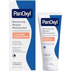 1 of PanOxyl PM Balancing Repair Moisturizer with Niacinamide, Ceramides and Cica, Hydrating Face Moisturizer, Acne Prone Skin and Dry Skin, Non-Comedogenic Night Face Moisturizer, 3 oz