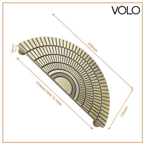Image of VOLO Main Door Handle - Heavy Duty Pull Handle for Wooden & Glass Doors in Home, Office & Hotel Use (Model: S-626) - Pack of 1 Set (Antique - 224MM)