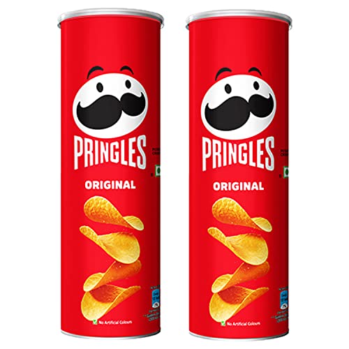 Image of Kellogg's Pringles Original 107 G (Pack Of 2), 214 Gram