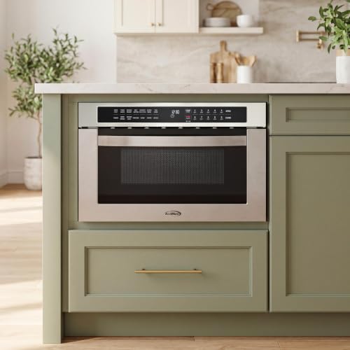 Image of KoolMore 24 in. Built-In Microwave Drawer with Air Fry, Sensor Cooking, Touch Controls & Stainless Steel Interior, 1.2 Cu. Ft.