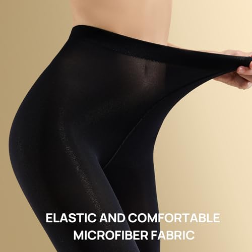 Image of MANZI Microfibre Tights for Women, Semi Opaque Solid Colored Footed Pantyhose 70 Denier