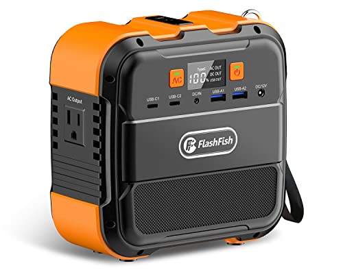 Flashfish 120W Portable Power Station, 98Wh/26400mAh Solar Generator Backup Power Battery Pack With AC/DC/Type-c/USB/Flashlight, 110V Power Bank For Charging Laptop Phone Tablet In Camping RV Van Trip Flashfish 120W Portable Power Station, 98Wh/26400mAh Solar Generator Backup Power Battery Pack With AC/DC/Type-c/USB/Flashlight, 110V Power Bank For Charging Laptop Phone Tablet In Camping RV Van Trip