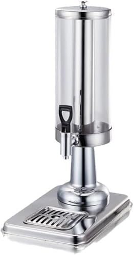 Nozuma ステンレススチールジュースディスペンサー 6L 大容量 保冷保温両対応 透明バレル付き 蛇口式ドリンクディスペンサー 業務用ウォーターサーバー/家庭用冷水筒 ドリンクピッチャー兼用保存容器