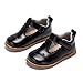PHIRAMIN Toddler Girl Mary Jane Black Dress Shoes Size-8 Girl School Uniform Shoes for Wedding Party
