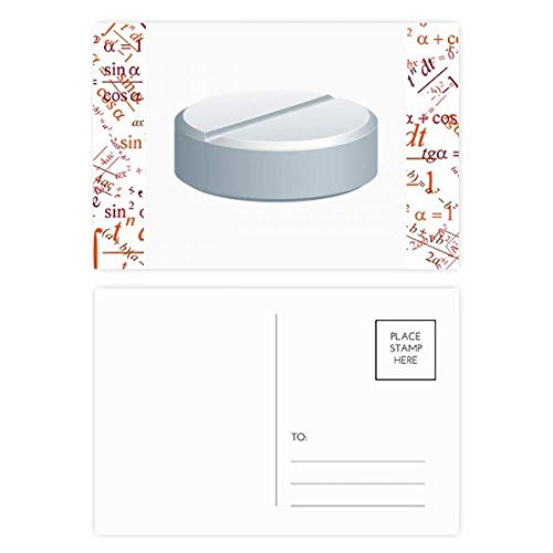 Carte postale pilule blanche et formule de santé pour en finir avec les cartes banales