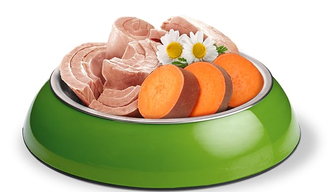 PETREET Special Adult Wellness Thunfisch mit Süßkartoffeln und Kamille – Packung mit 48 Stück x 70 g
