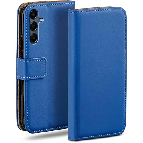 moex für Samsung Galaxy A16 (4G/5G) Hülle mit Kartenfach, Handyhülle klappbar 360 Grad Schutzhülle, PU Leder Handytasche Samsung Galaxy A16 (4G/5G) Klapphülle Flip Case, Blau