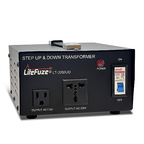 LiteFuze 2000 Watt Step Up & Step Down Voltage Converter Transfor...