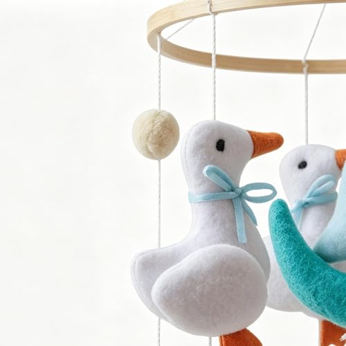 Mobile pour bébé canard et étoile suspendu pour lit et couffin - 7