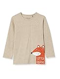 belly button top and bottom piercings Mit Rundhalsausschnitt bellybutton Baby-Jungen Langarmshirt T-Shirt, Madeline Melange beige, 80
