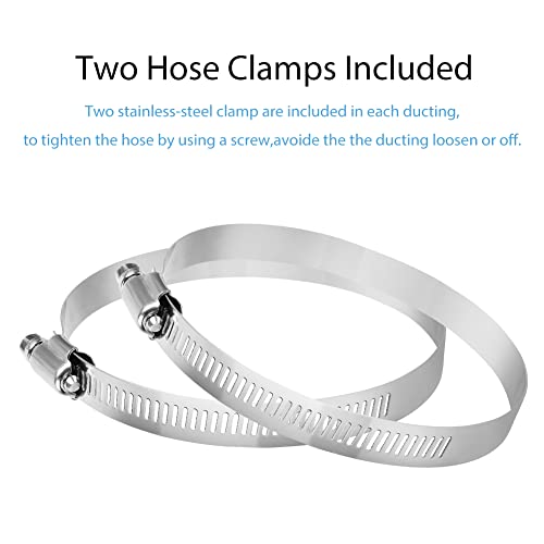 Yijuhou 4 Inch 5 Feet Dryer Vent Hose, Non-Insulated Aluminum Foil Ducting For Clothes Dryer, Grow Tent, Exhaust Fan… #TOP3