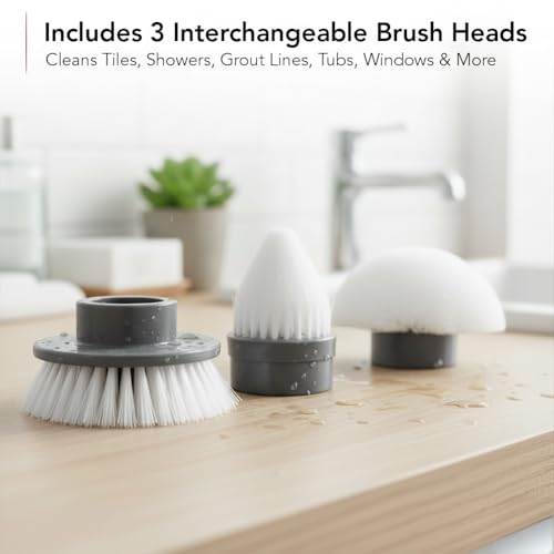 Brosse à récurer électrique sans fil imperméable avec têtes interchangeables - 7