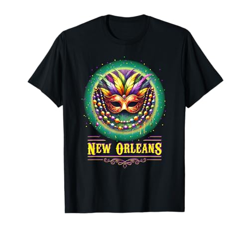 Elegante New Orleans Bourbon Street Cool Fun NOLA Mardi Gras Camiseta