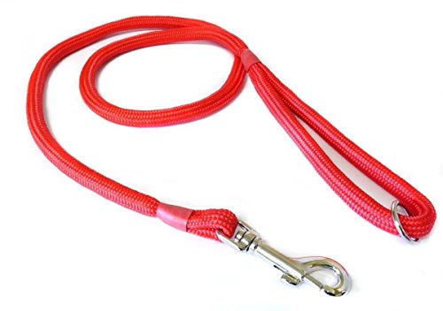Dog & Field Laisse à Clip en Nylon Rouge