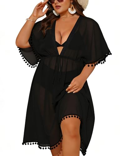 SWOMOG Women Swimsuit Cover Up Plus Size Bikini Swimwear Bathing