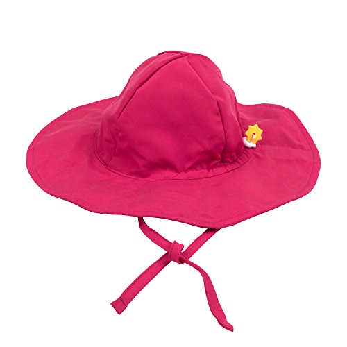 Leveret Kids Baby Boys Girls Sun Protection Swim Brim Hat Hot Pink Size 0-9 Months
