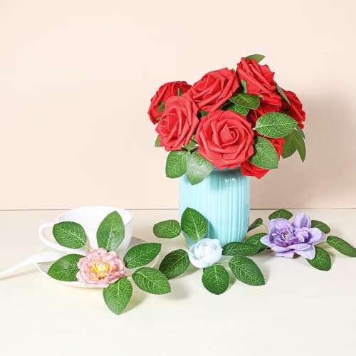 Künstliche Blätter Deko Für DIY Gefälschtes Grünes Blätters Grüne Bastelblätter Gemischte Blätter Blätters Künstlich für Party Hochzeit Garten Weihnachten Dekoration Hochzeitssträuße