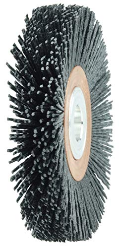 Image of Weiler 31280 Burr-Rx 4 inch Heavy-Duty Narrow Face Wheel, .043 /120CG Crimped Fill, 5 /8 inch-1 /2 inch Arbor Hole, Made in The USA (Pack of 2)