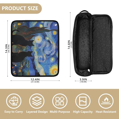 Bolsa de viaje para herramientas de cabello con base resistente al calor miniatura 4