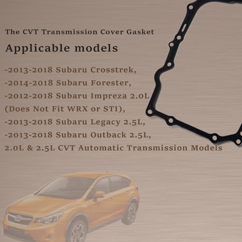Image of 31338AA020 CVT Transmission Cover Gasket Compatible with 2012-2018 Crosstrek, Forester, Impreza 2.0L, Legacy 2.5L, Outback 2.5L