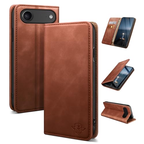 Étui de protection haut de gamme en cuir brun pour Apple iPhone 17 Air
