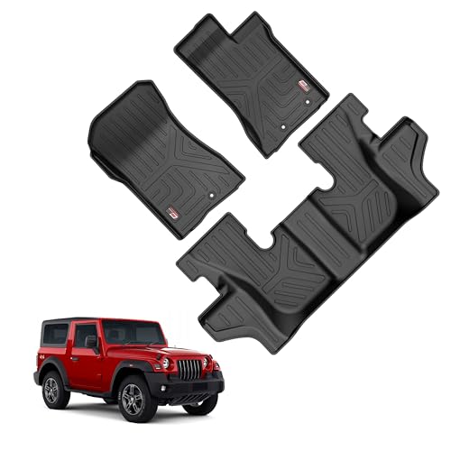 Image of GFX Car Floor Mats Compatible with Thar 2025 Onwards | Manual | All-Weather Anti-Skid Mats Compatible with Thar
