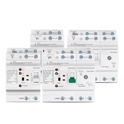 Interruptor de transferencia automática 4P 230V para solucionar apagones en redes fotovoltaicas