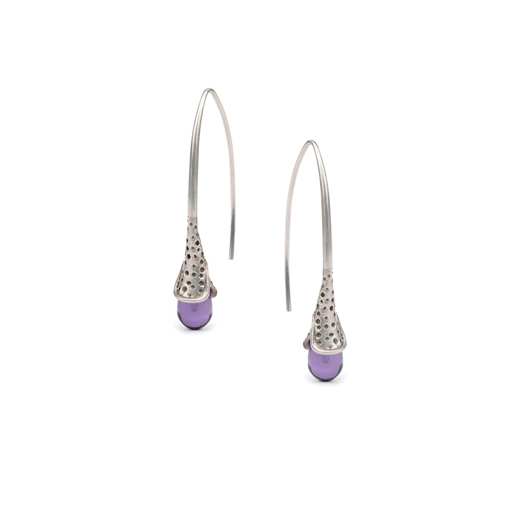 Shayaby Caratlane Oxidised Vestita Bloom Earrings in 925 Silver for women
