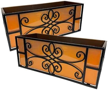 BestNest Panacea Boulevard Quatrefoil Window Boxes, 24" L, Pack of 2