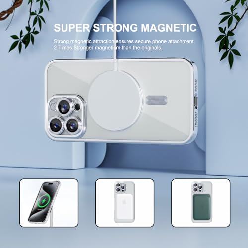 Image of Misea Magnetic for iPhone 16 Pro Max Case Compatible with MagSafe Silver
