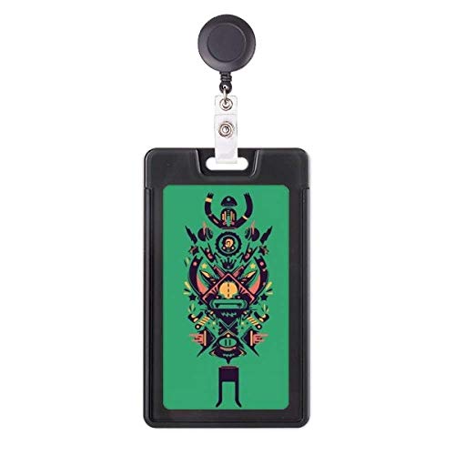 Porte-badge rétractable noir squelette humain indien idéal pour blouse