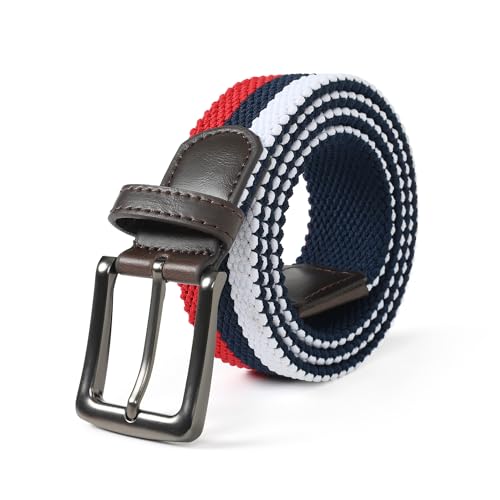 Mile High Life Golf Belt for Men 3Color Woven Belt with High Elasticity Strap Stretchable belt for Casual, Office, Travel