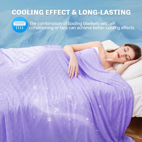 Image of AmyHomie Cooling Blanket for Hot Sleepers,Lightweight Summer Queen Size