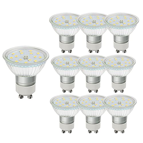 FEILEMAN GU10 LED Warmweiss Bulb, 5W 3000K GU10 LED Spot, LED Leuchtmittel GU10 120 ° Abstrahlwinkel Nicht Dimmbar 440lm Ersetzt 35W Halogenlampen, 230V 10 Stück