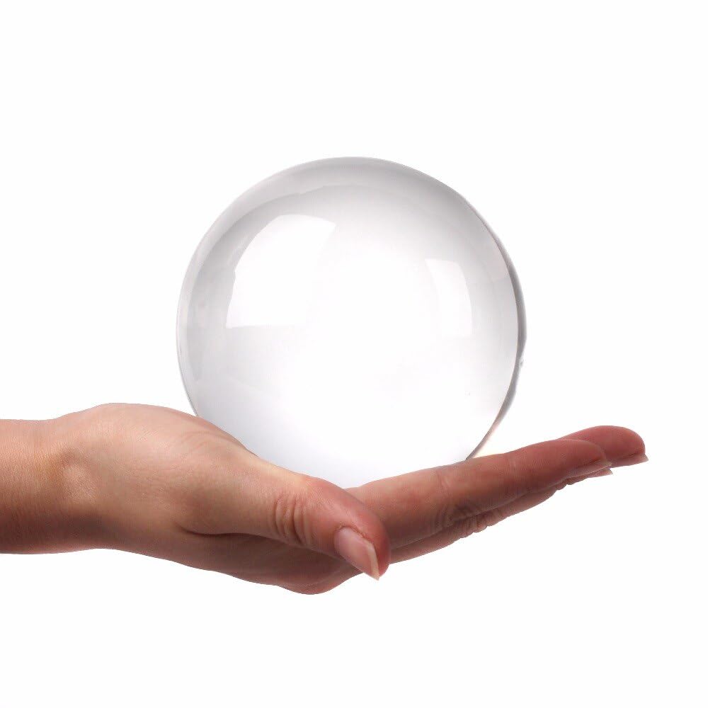 DSJUGGLING Clear Acrylic Contact Juggling Ball 85mm & 90mm, Single Practice Juggling Ball for Beginners and Big Hand