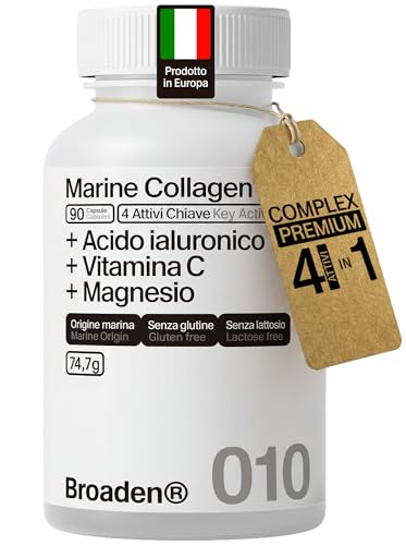 90 Cápsulas Colágeno Marino Hidrolizado COMPLEX con Ácido Hialurónico + Vitamina C + Magnesio (90 Cápsulas)