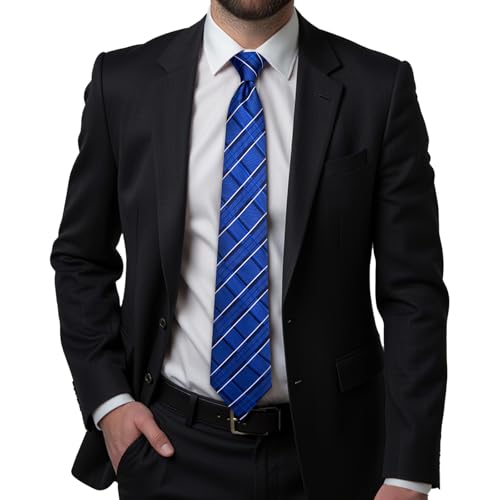 Image of Hi-Tie Mens 70inches Tie Set Extra Long Necktie for Men Cufflinks Handkerchief Big Tall Men Business Wedding