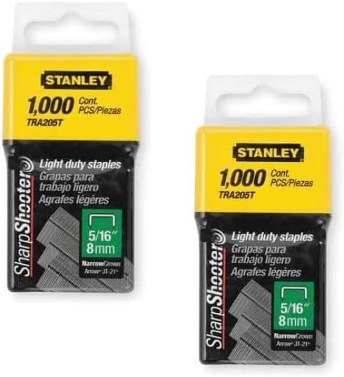 Stanley TRA205T 1,000 Units 5/16-Inch Light Duty Staples (2 pack)