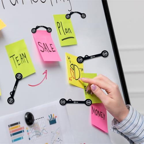 SUNFICON Magnetic Cable Clips Cable Organizers Earbuds Cords Clips Bookmark Whiteboard Noticeboard Fridge Magnets USB Cable Managers Keepers Ties Straps for Home Kitchen,Office,School,5 Pack Black