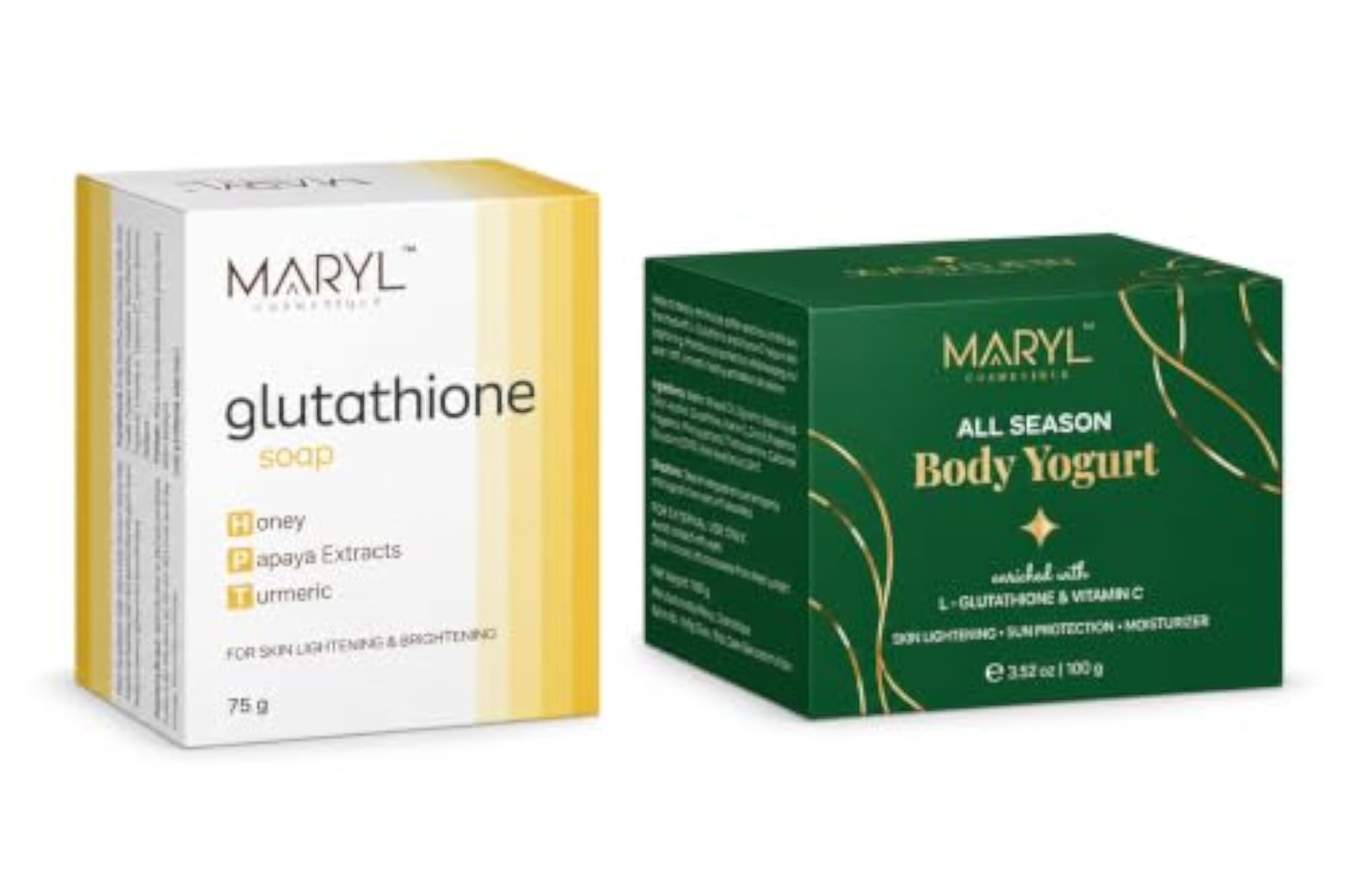 Glutathione Soap with Honey, Papaya & Turmeric + Body Yogurt
