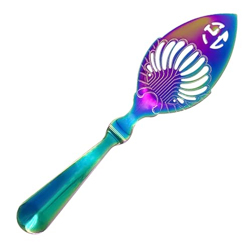 Cuillère à absinthe en bois d'absinthe – Outil de service creux en acier inoxydable | Cuillère à fontaine à Cocktail, cuisine de Bar, pour restauration Buffet, accessoires professionnels élégants et d